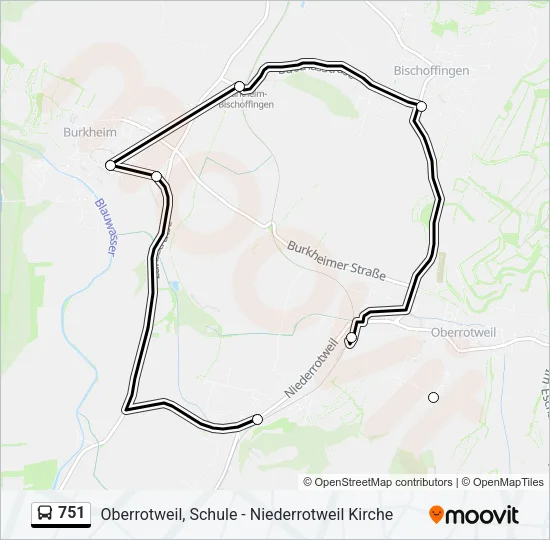 751 Bus Line Map