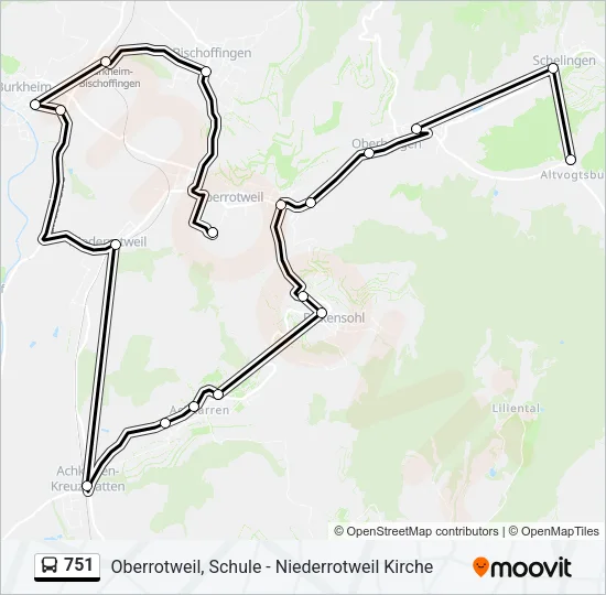 751 Bus Line Map