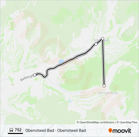 752 Bus Line Map