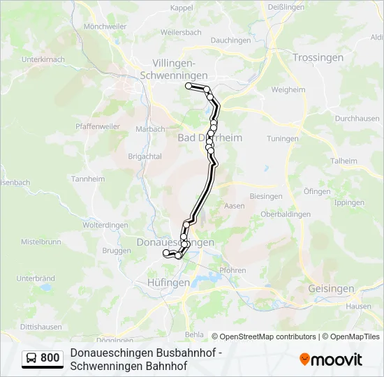 800 Bus Line Map