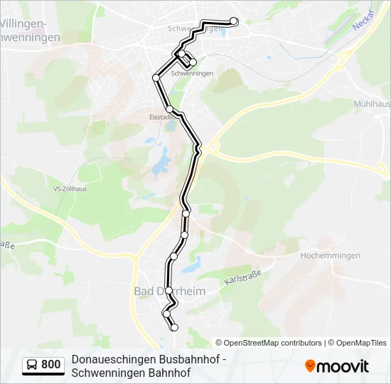 800 Bus Line Map