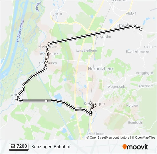 7200 Bus Line Map