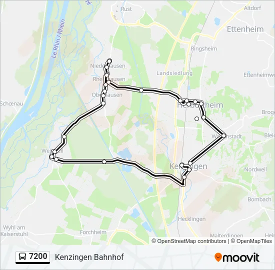 7200 Bus Line Map