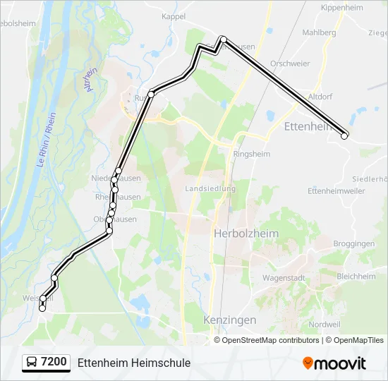 7200 Bus Line Map