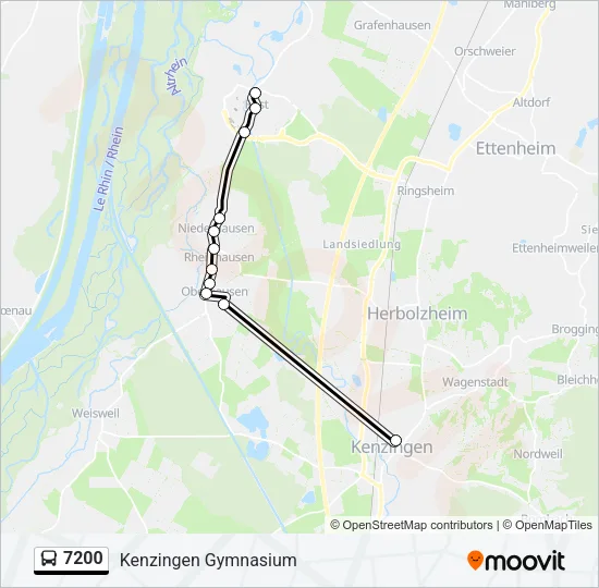 7200 Bus Line Map