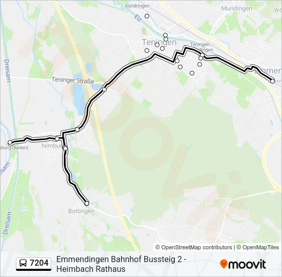 7204 Bus Line Map