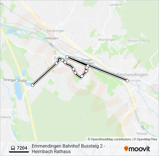 7204 Bus Line Map