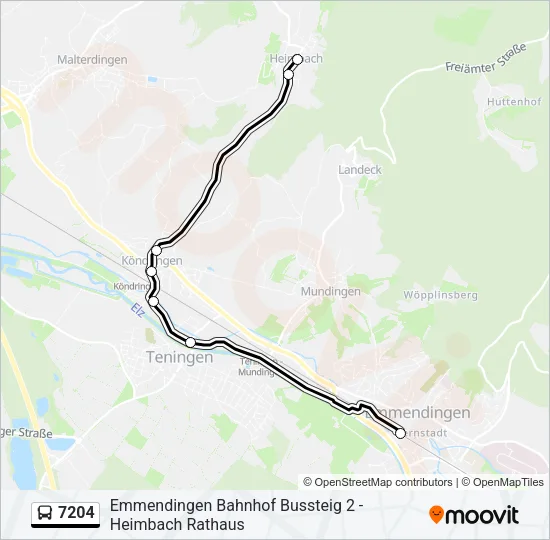 7204 Bus Line Map