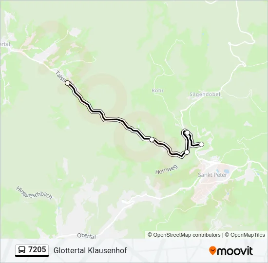 7205 Bus Line Map