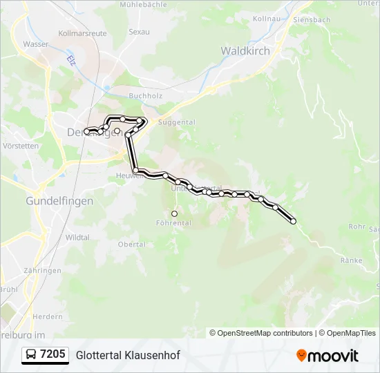 7205 Bus Line Map