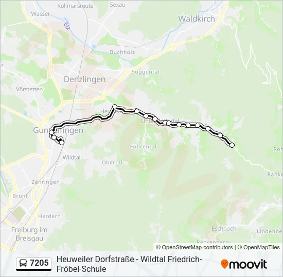 7205 Bus Line Map