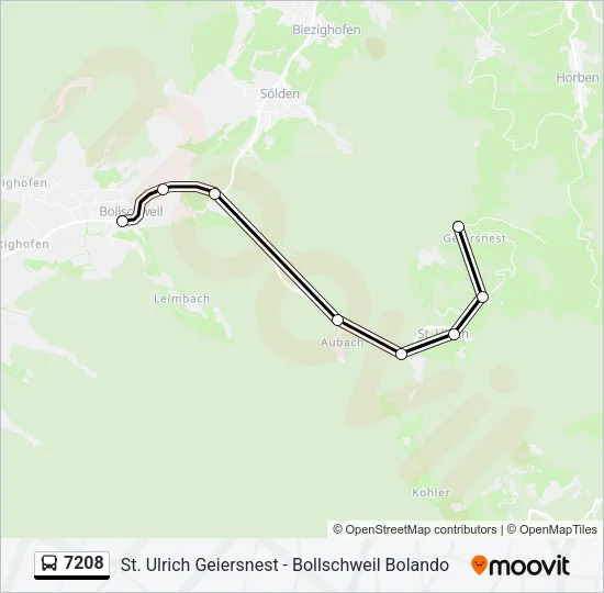 7208 Bus Line Map