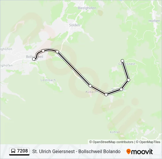 7208 Bus Line Map