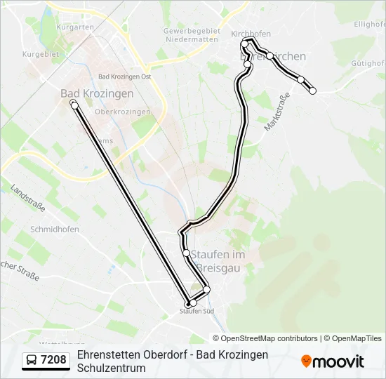 7208 Bus Line Map