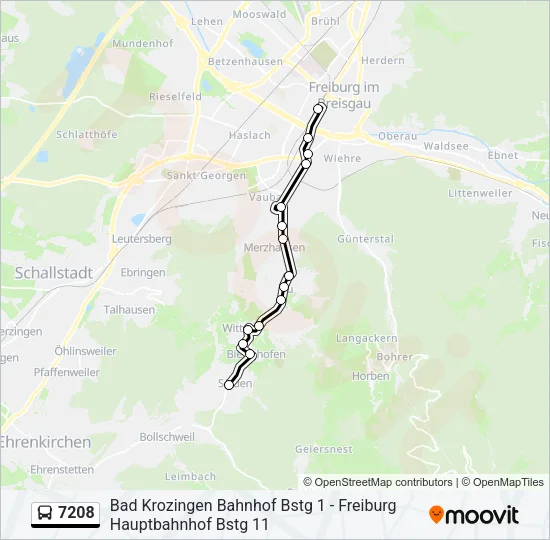7208 Bus Line Map