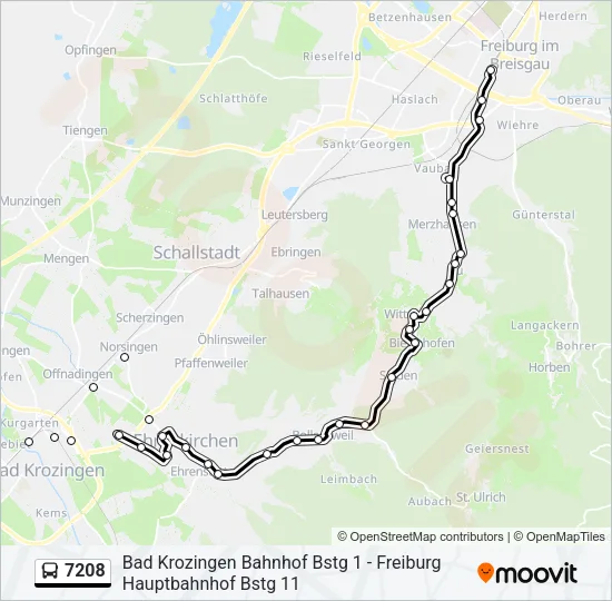 7208 Bus Line Map