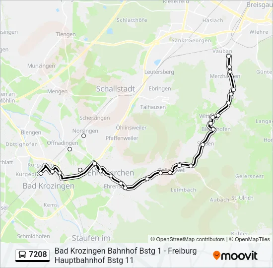 7208 Bus Line Map
