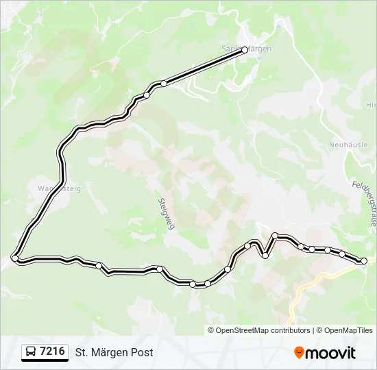 7216 Bus Line Map