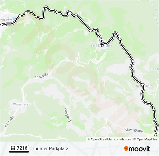 7216 Bus Line Map