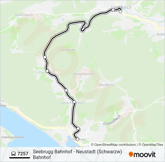 7257 Bus Line Map