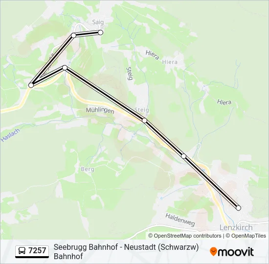 7257 Bus Line Map