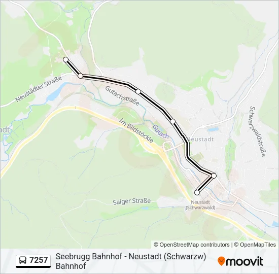 7257 Bus Line Map