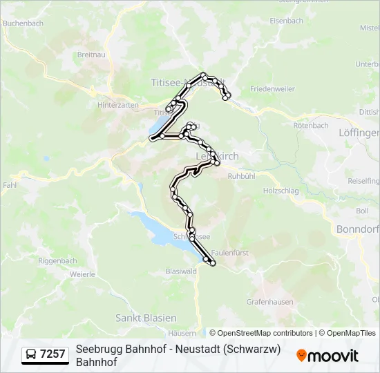 7257 Bus Line Map