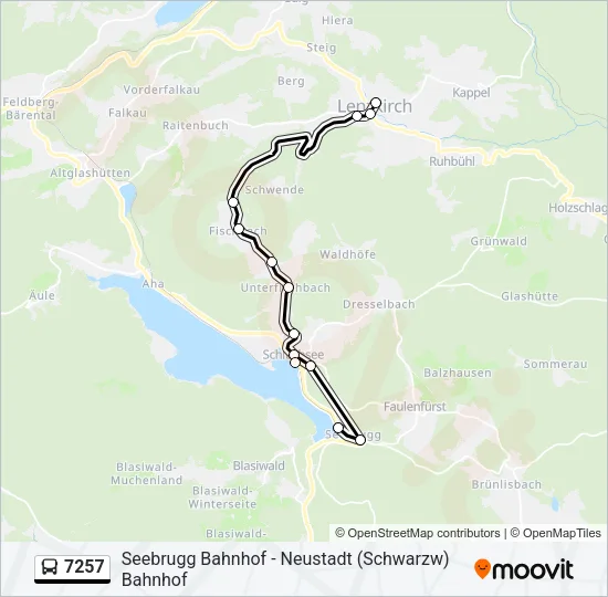 7257 Bus Line Map