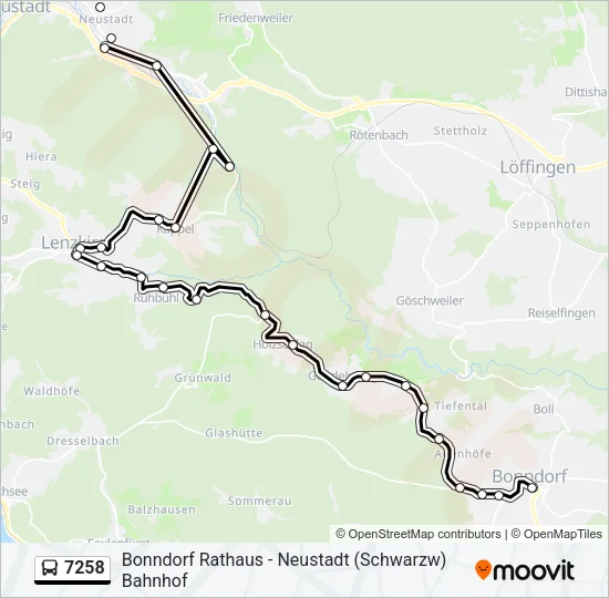 7258 Bus Line Map