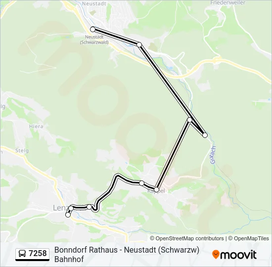 7258 Bus Line Map
