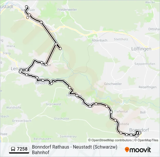 7258 Bus Line Map