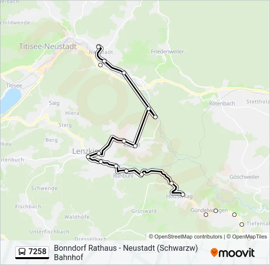 7258 Bus Line Map