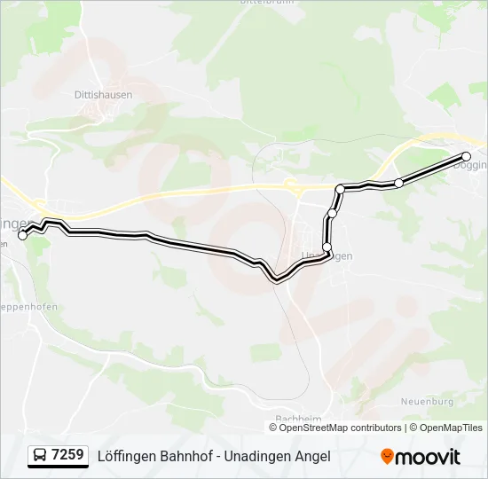 7259 Bus Line Map