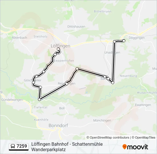 7259 Bus Line Map