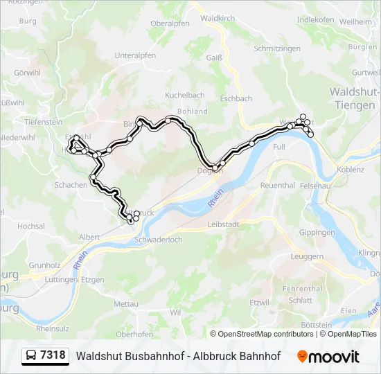 7318 Bus Line Map