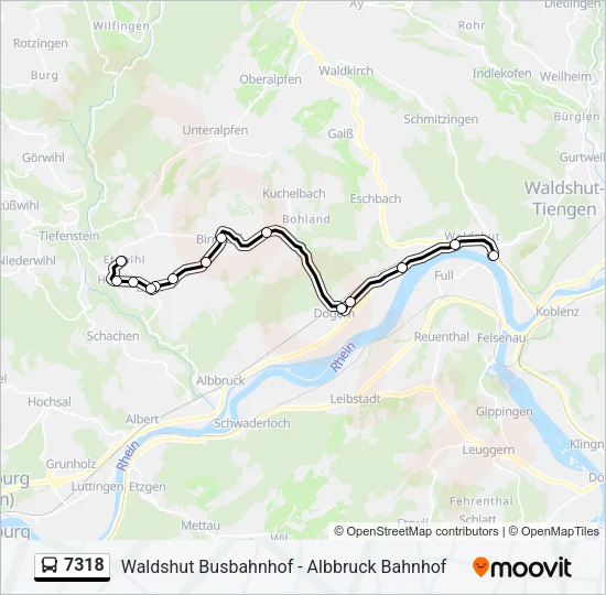 7318 Bus Line Map