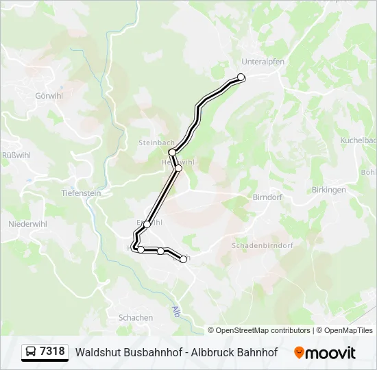 7318 Bus Line Map
