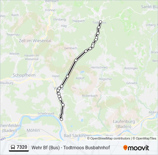 7320 Bus Line Map