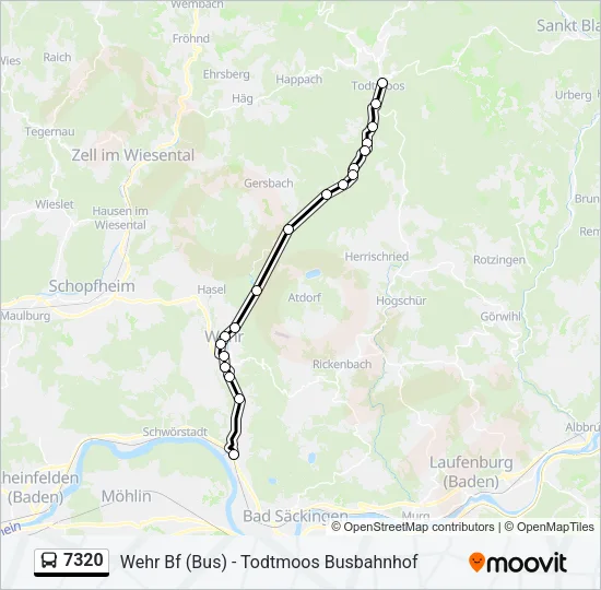 7320 Bus Line Map