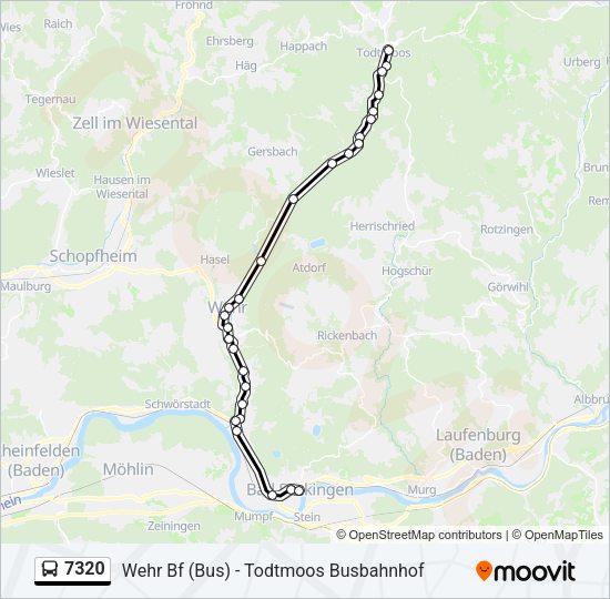 7320 Bus Line Map