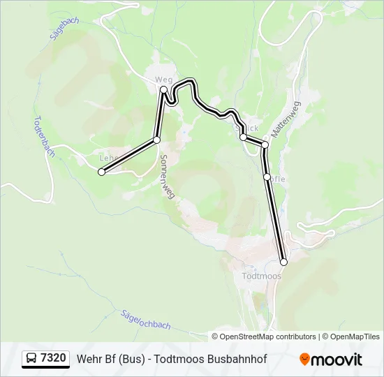 7320 Bus Line Map
