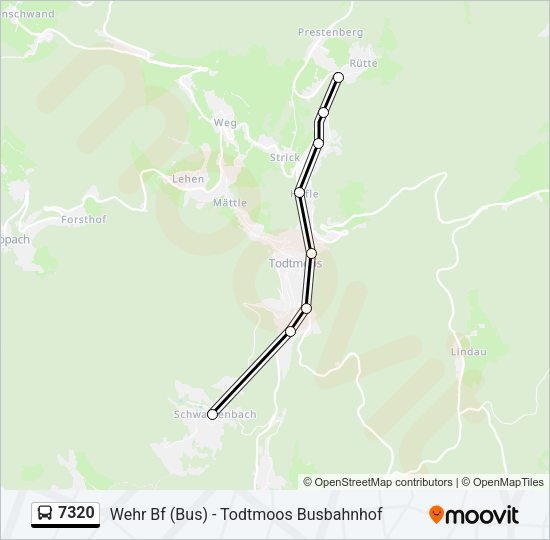 7320 Bus Line Map