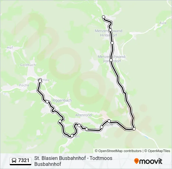 7321 Bus Line Map