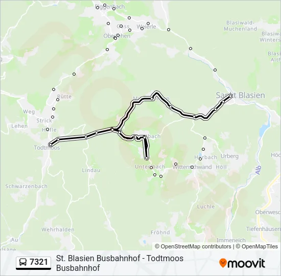 7321 Bus Line Map