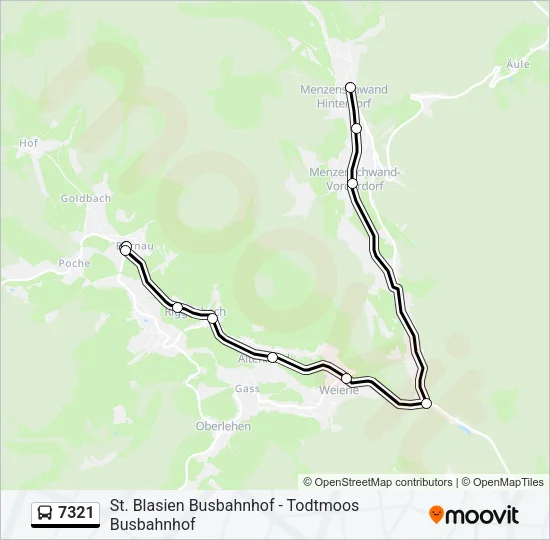 7321 Bus Line Map