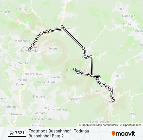 7321 Bus Line Map