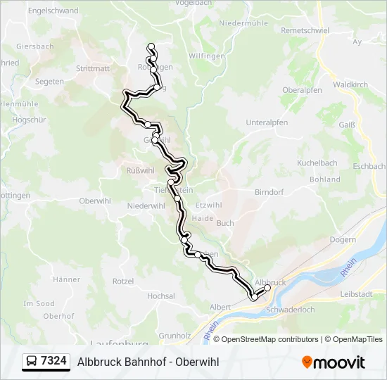 7324 Bus Line Map
