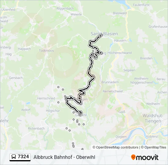 7324 Bus Line Map