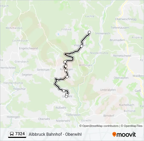 7324 Bus Line Map