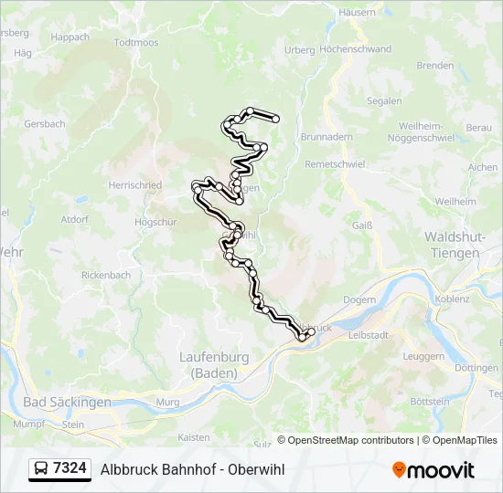 7324 Bus Line Map